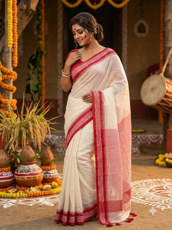 Bodhon Classic khadi Jamdani Saree