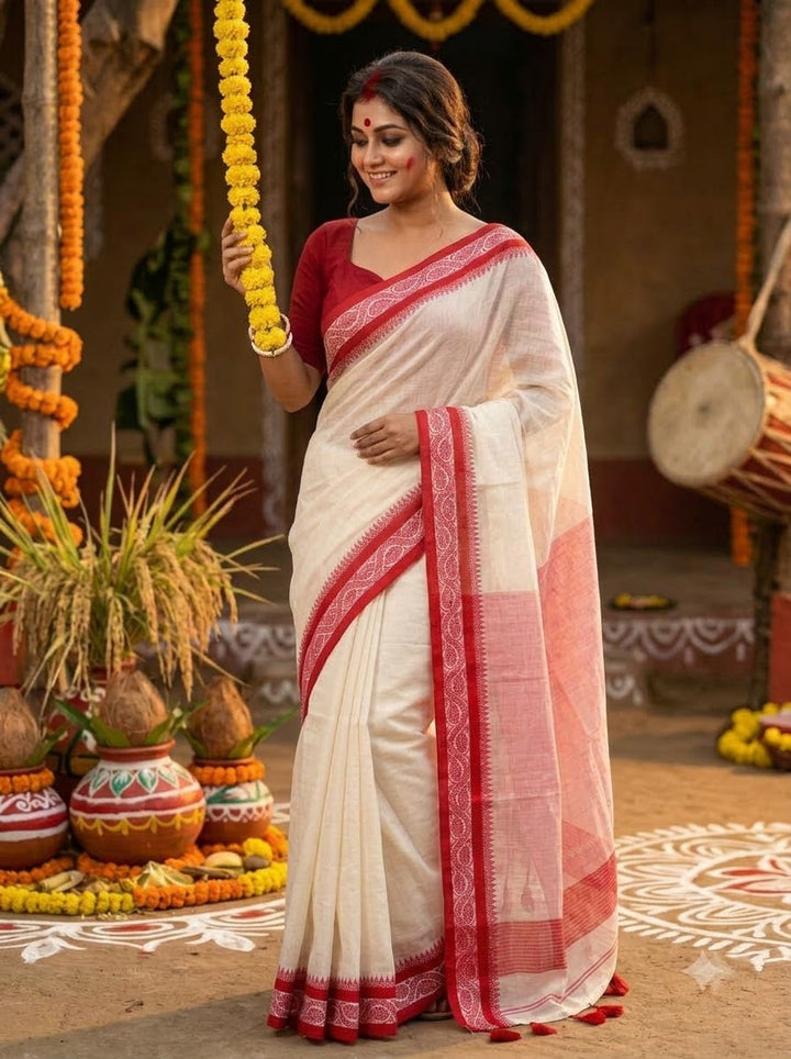Bodhon Classic khadi Jamdani Saree