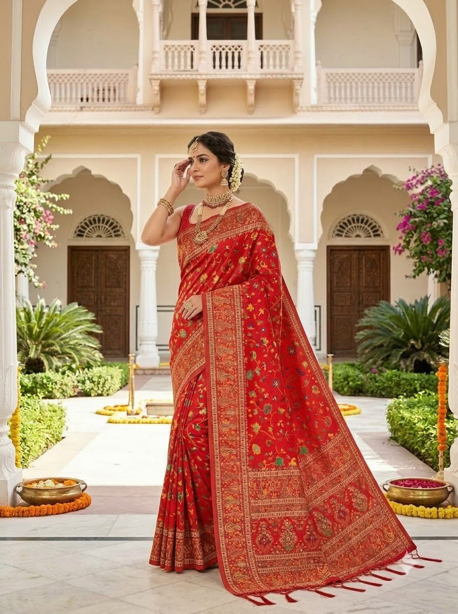 Royal Heirloom Pashmina Silk Saree