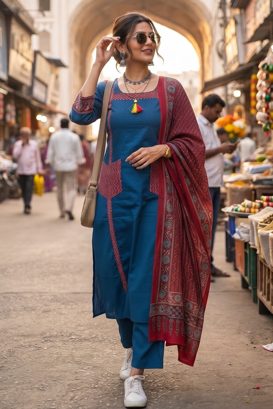 Ready To Rock Ethnic Set(Kurti Set)