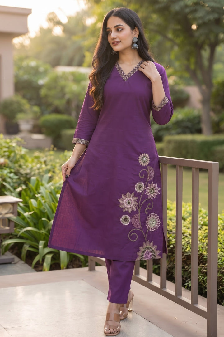 Shine For You Cotton  Kurti Set
