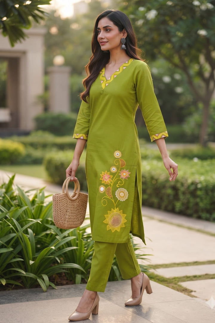 Shine For You Cotton  Kurti Set
