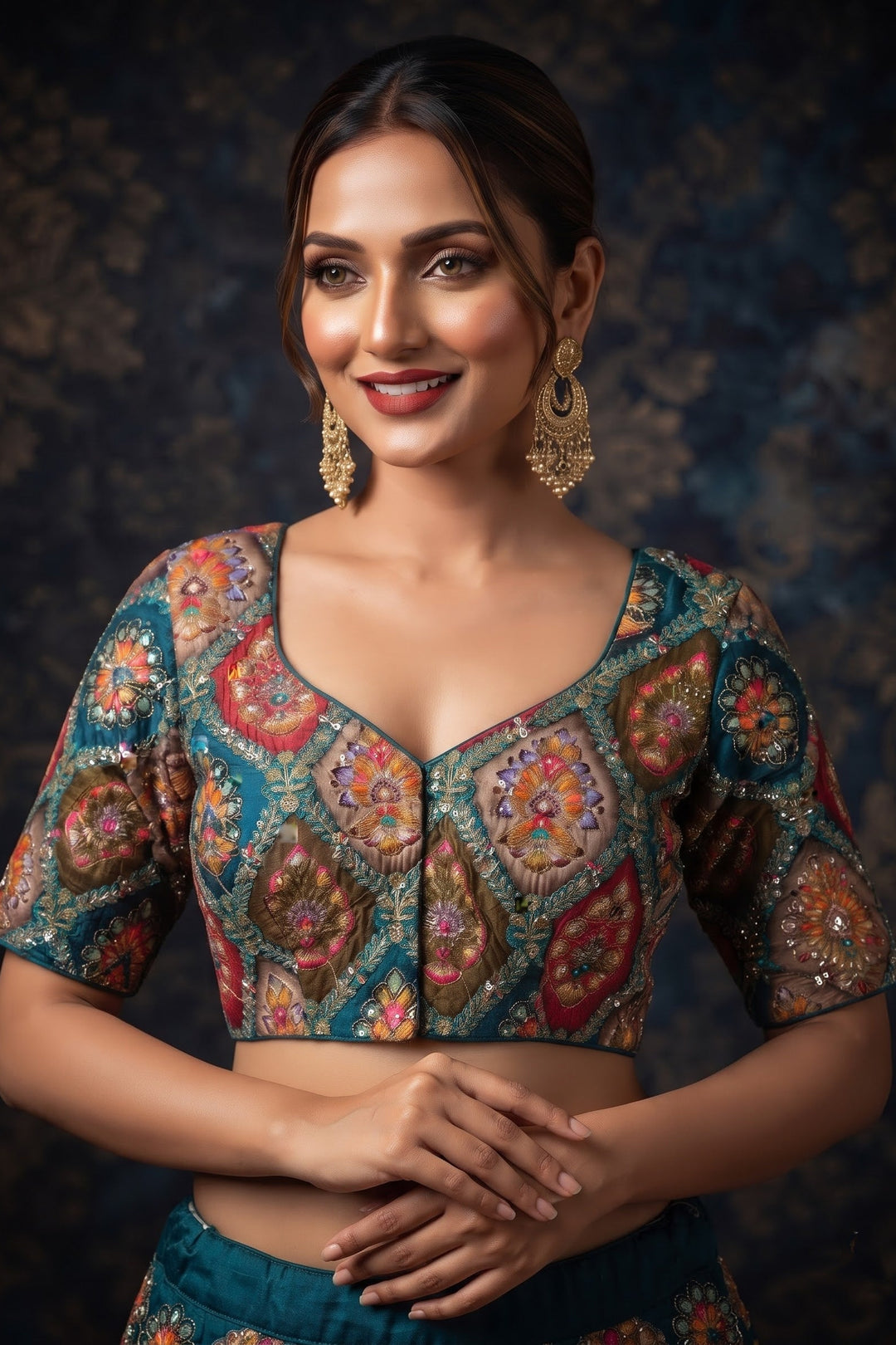 Dreams Become Design – Designer Zari & Sequins Crepe Blouse