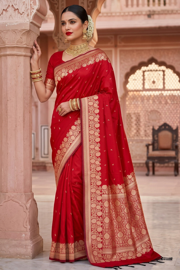 Flame of Passion - Muga Katan Silk Saree