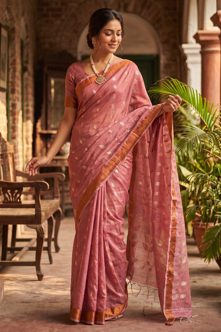 Patrachhaya - Khadi  Cotton Saree