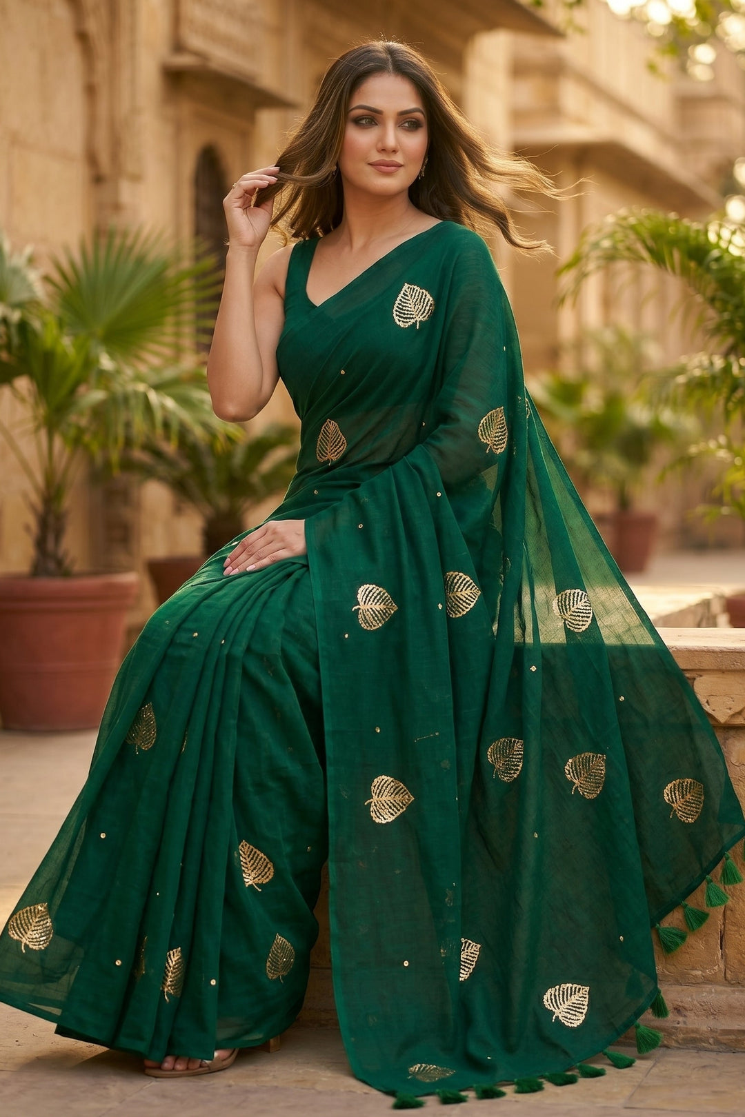 Bosonto Bilash Mul Cotton Saree