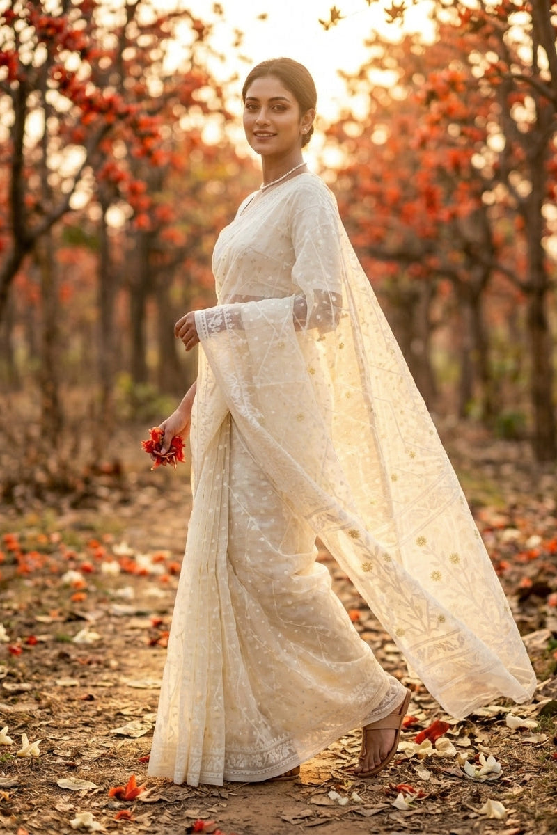 Chandraboli Jamdani Saree