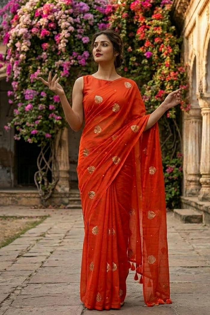 Bosonto Bilash Mul Cotton Saree