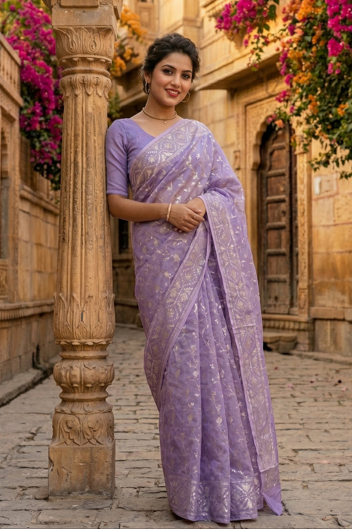 Megher Gaan Jamdani Saree