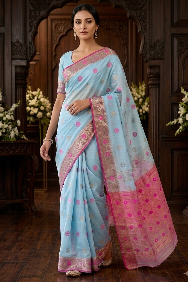 Suvarna Shobha Bengal Jamdani Saree