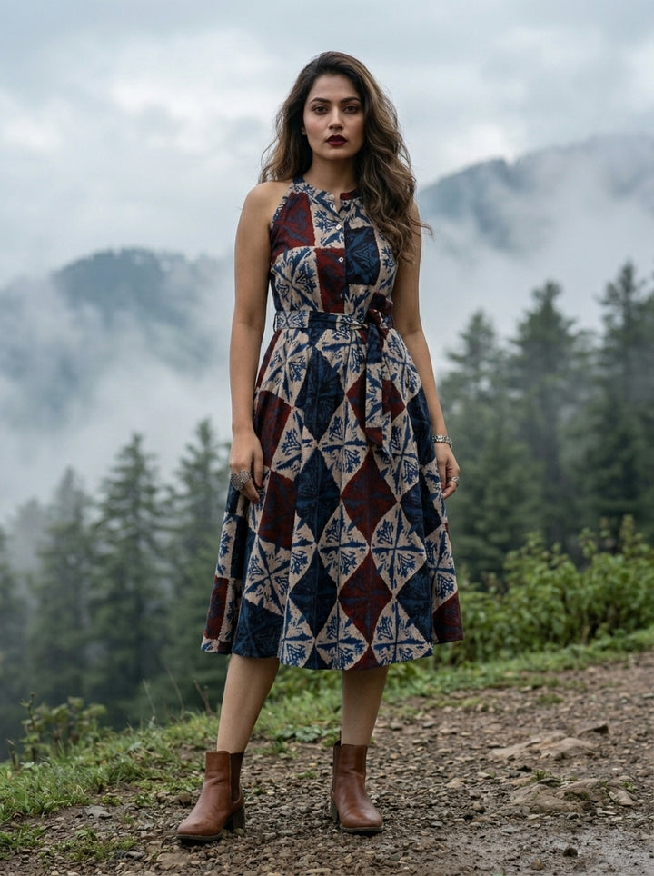 Zero-Waste Sustainable Long Handloom Dress