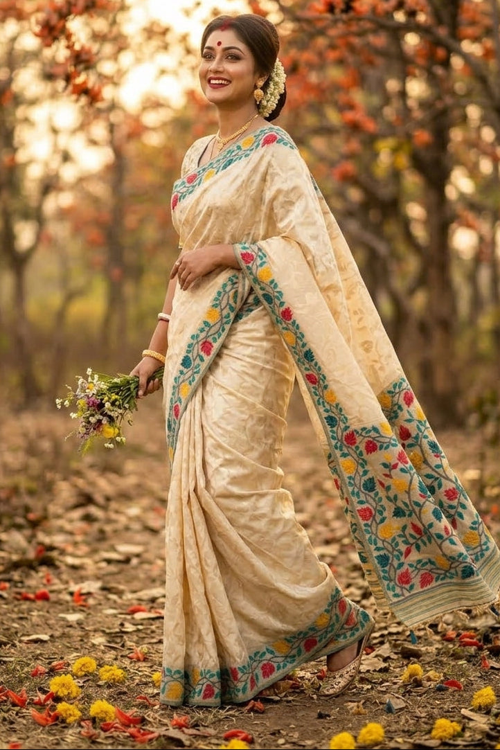 Rongoboti (রঙ্গবতী) Cotton Silk Saree