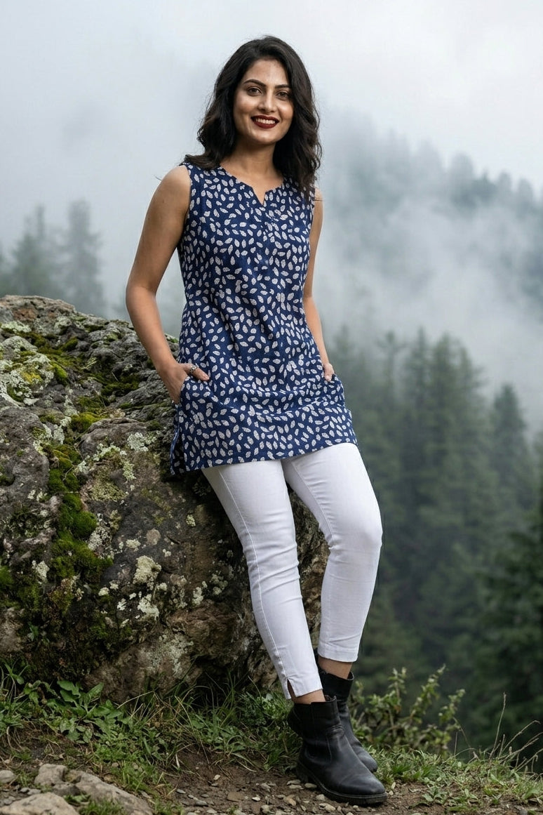 Dear Zindagi- Sustainable Block Print Ethnic Top