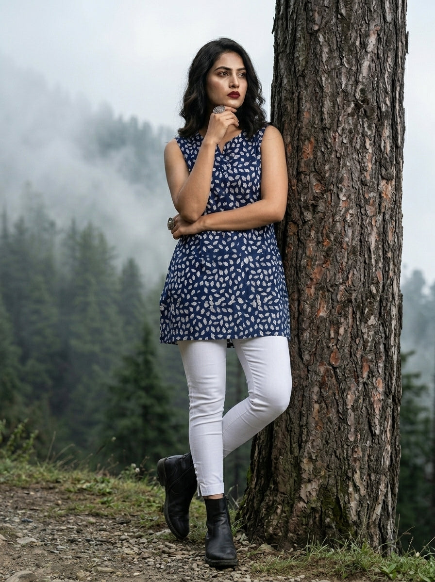 Dear Zindagi- Sustainable Block Print Ethnic Top