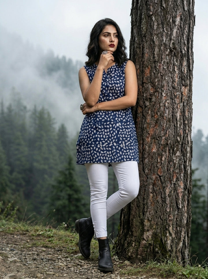 Dear Zindagi- Sustainable Block Print Ethnic Top
