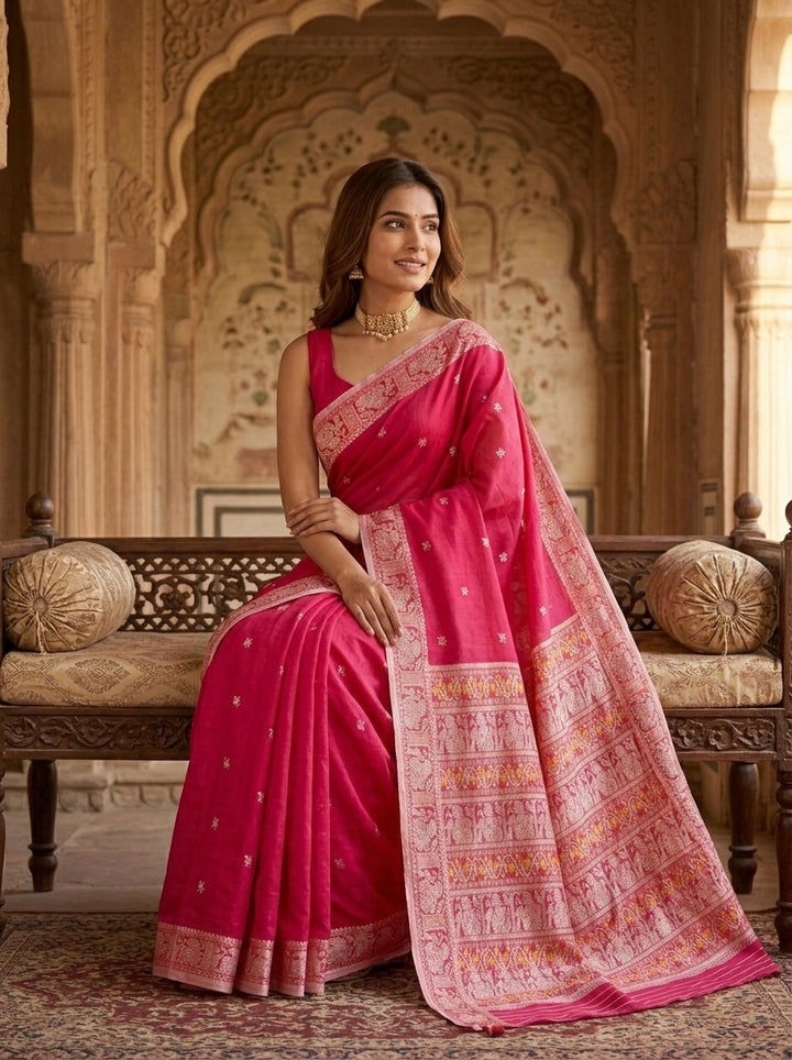 Ethereal Epics Cotton Baluchari Saree