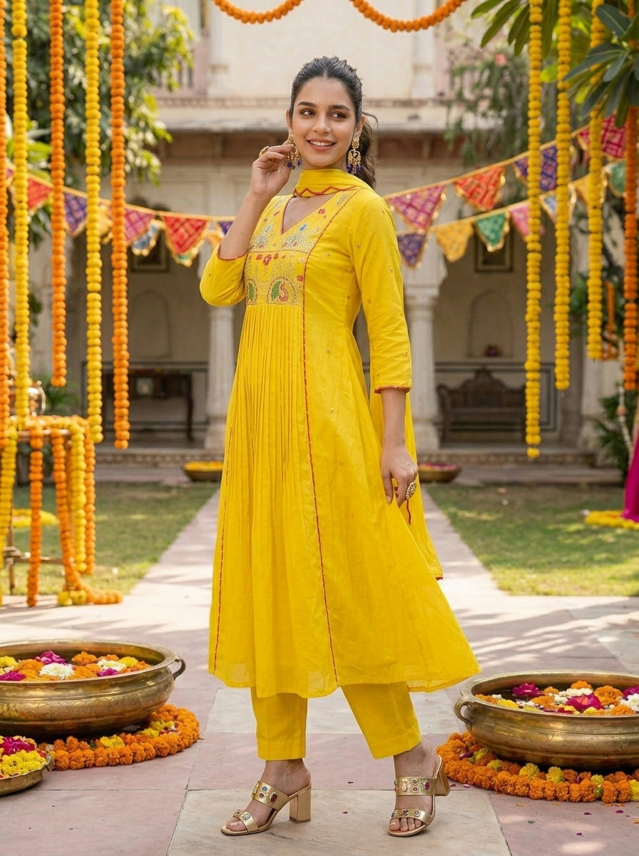 The Wavelet Cotton Kurti Set