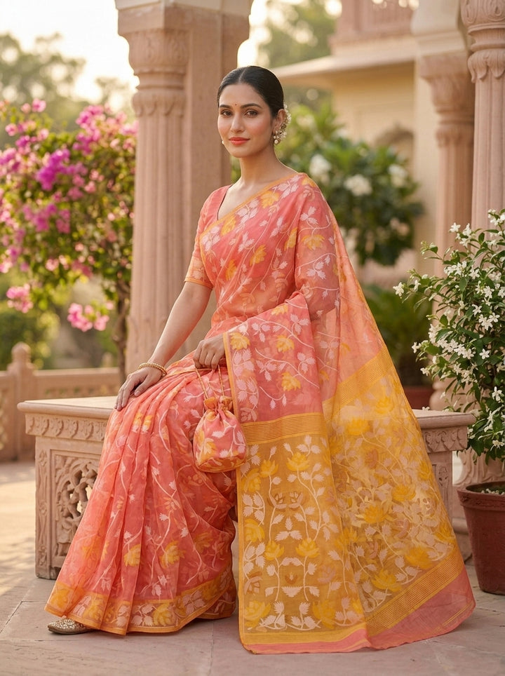 Sheser Kabita Dhakai Jamdani Saree
