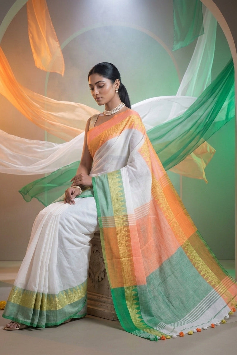 Independence Day Saree ( I Love My India)