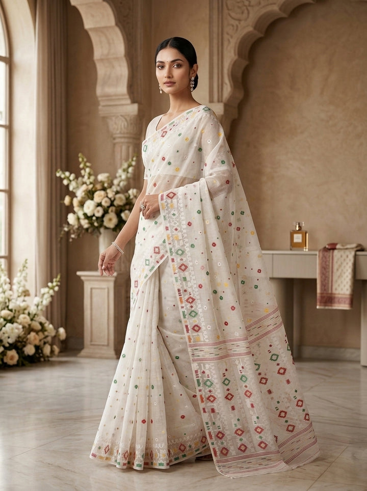 Moonloom Bengal Jamdani Saree