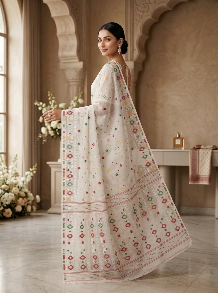 Moonloom Bengal Jamdani Saree