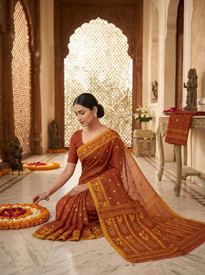 Moonloom Bengal Jamdani Saree