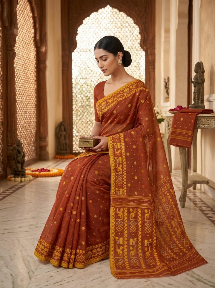 Moonloom Bengal Jamdani Saree