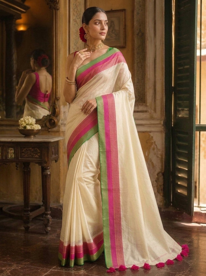 Shubhra Chitra Mul Cotton Saree