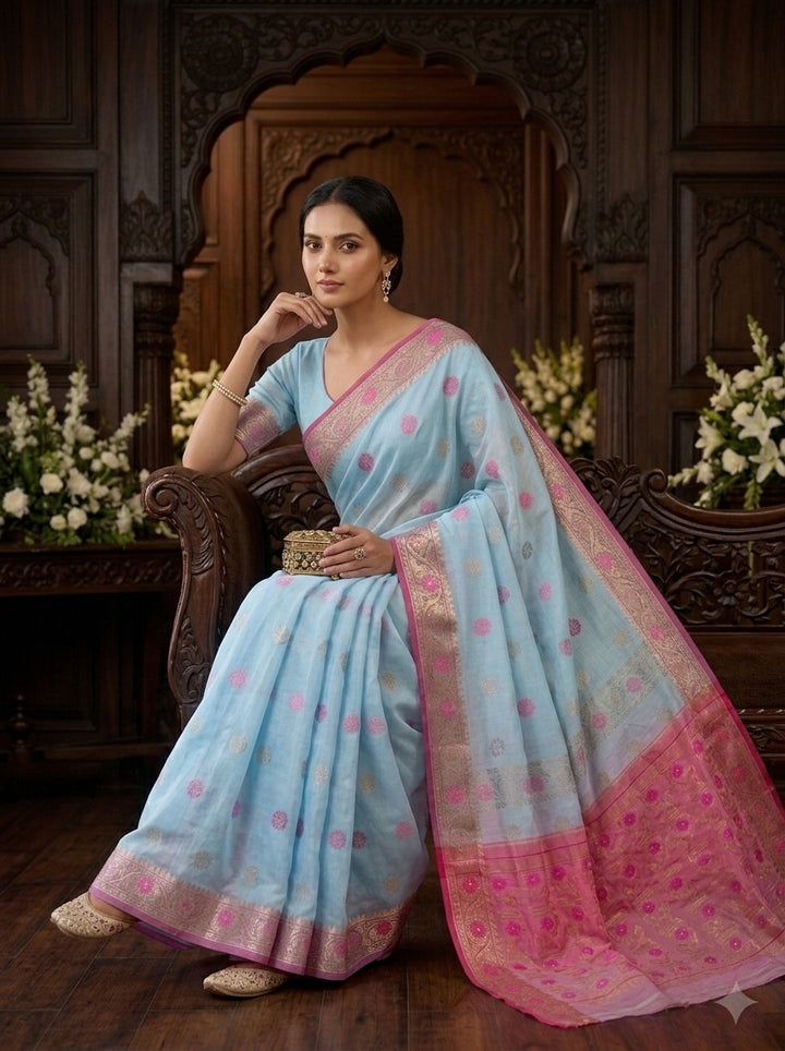 Suvarna Shobha Bengal Jamdani Saree