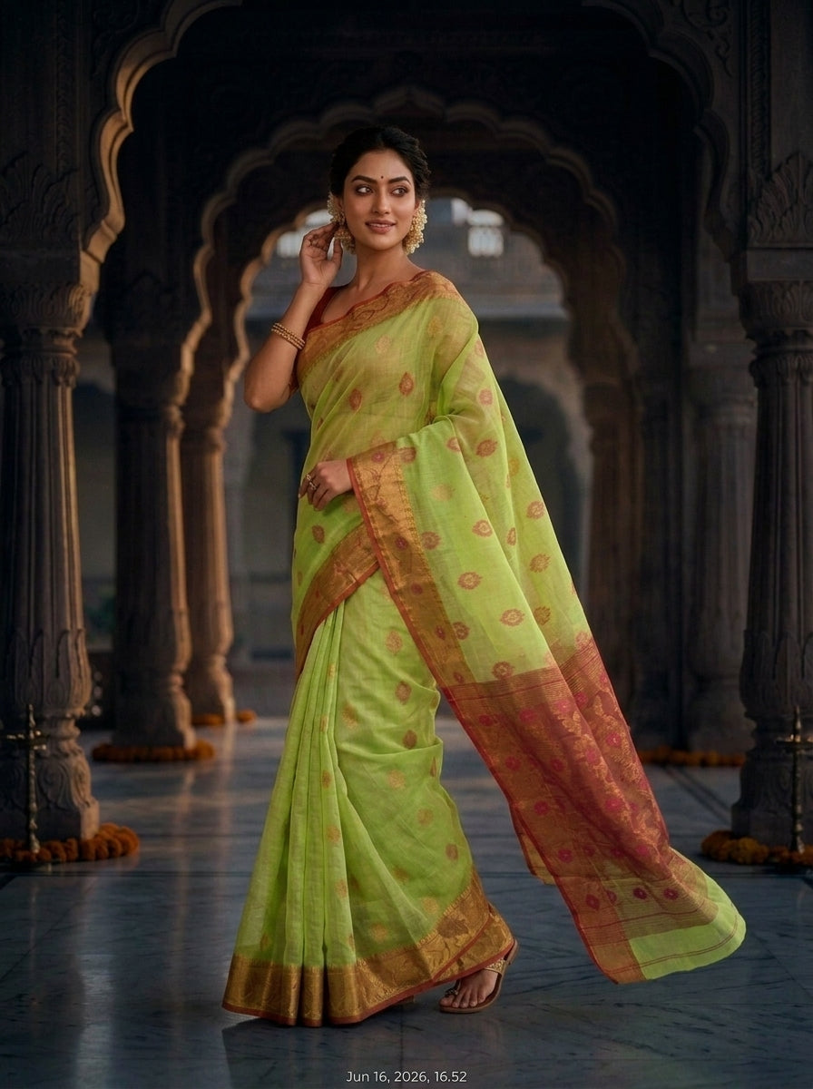 Suvarna Shobha Bengal Jamdani Saree