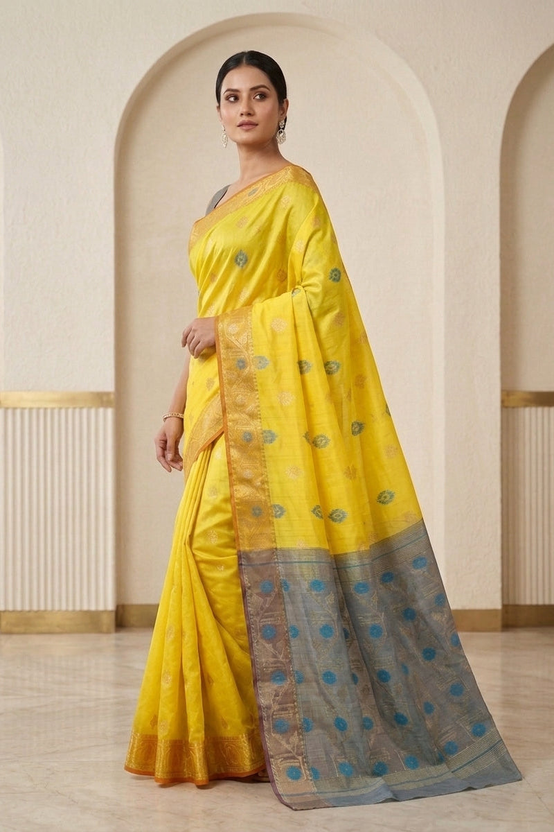 Suvarna Shobha Bengal Jamdani Saree