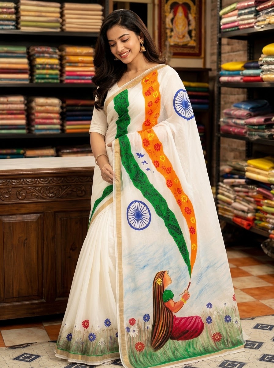 Vande Vastram Soft Kerala Cotton Saree