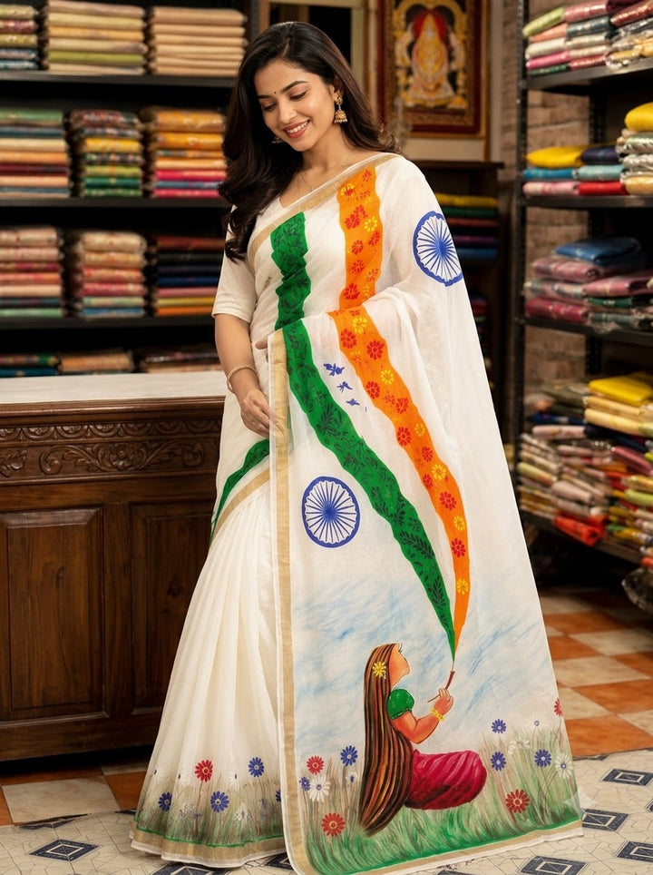 Vande Vastram Soft Kerala Cotton Saree