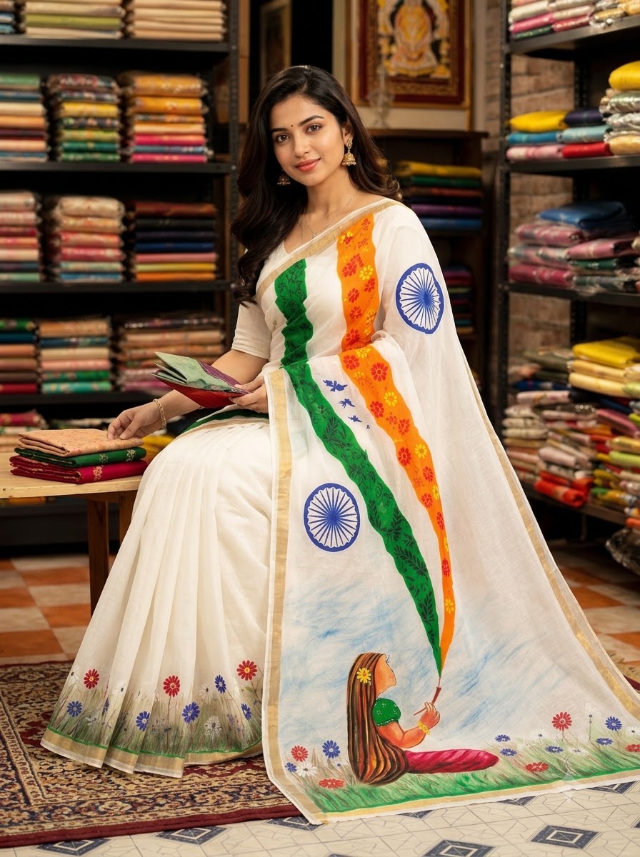 Vande Vastram Soft Kerala Cotton Saree