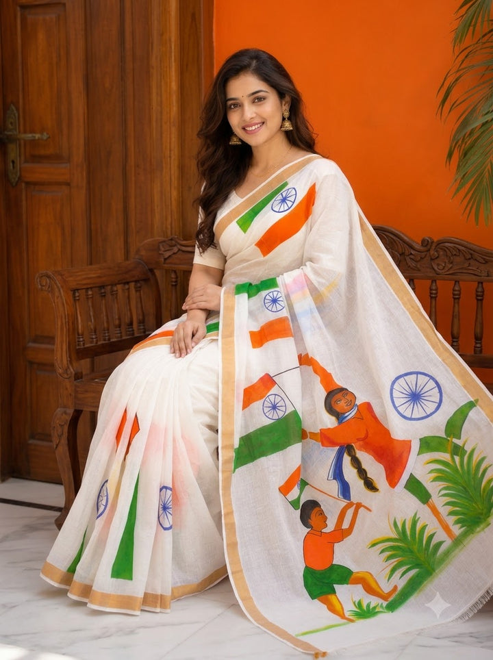 Vande Vastram Soft Kerala Cotton Saree