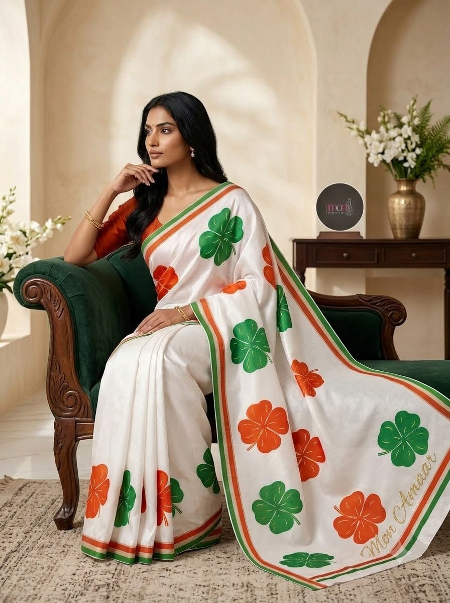 Unity Weave Fancy Silk Independence Saree