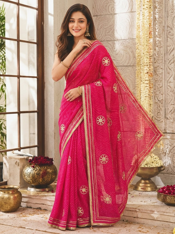 Mon Amaar Gulnaar Kaccha Gota Patti Saree