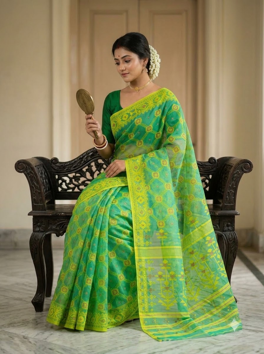 Pujar Shaj Bengal Jamdani Saree