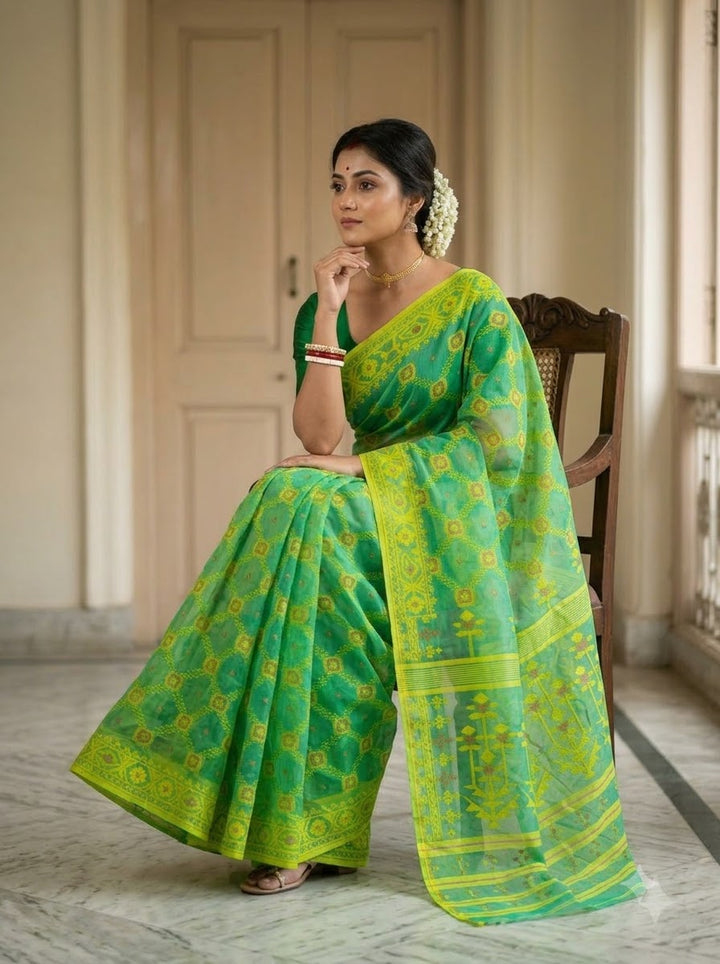 Pujar Shaj Bengal Jamdani Saree