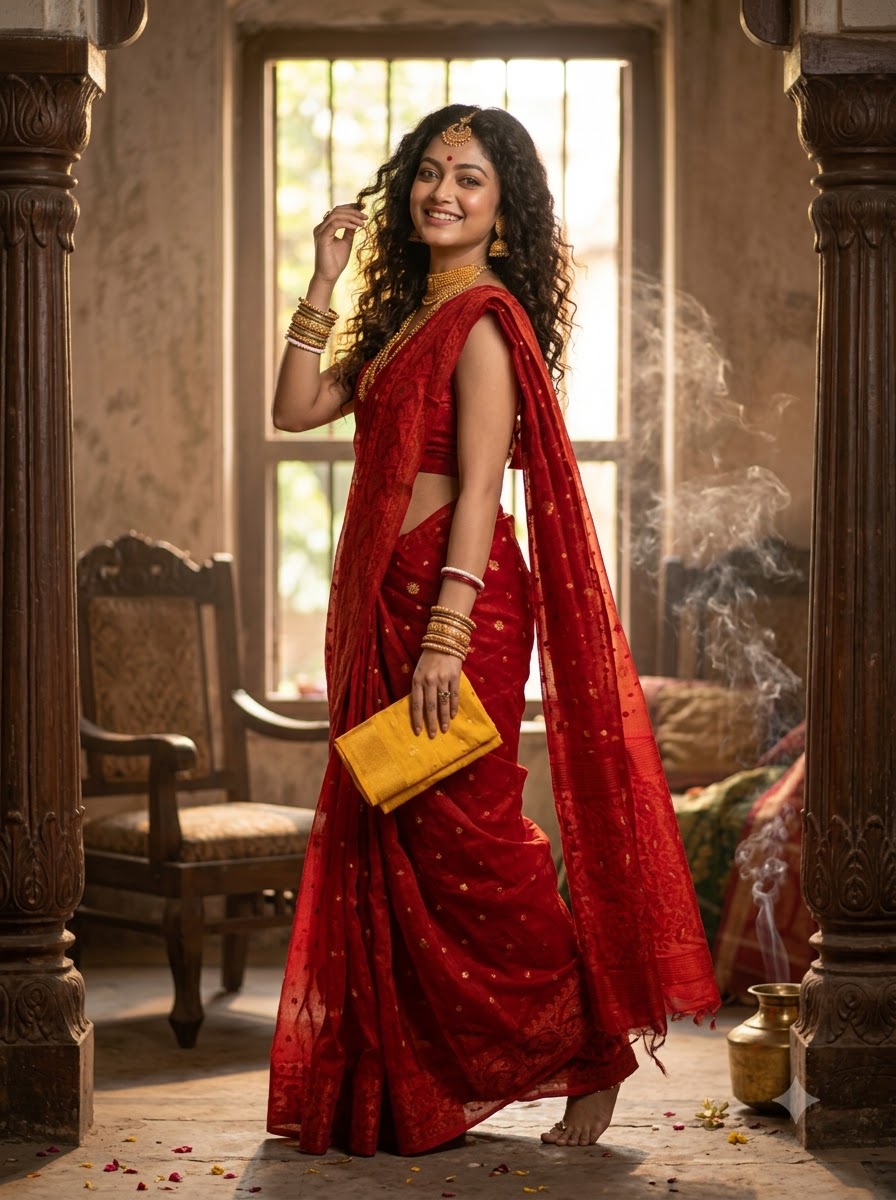 Gouri’s Grace Jamdani Saree