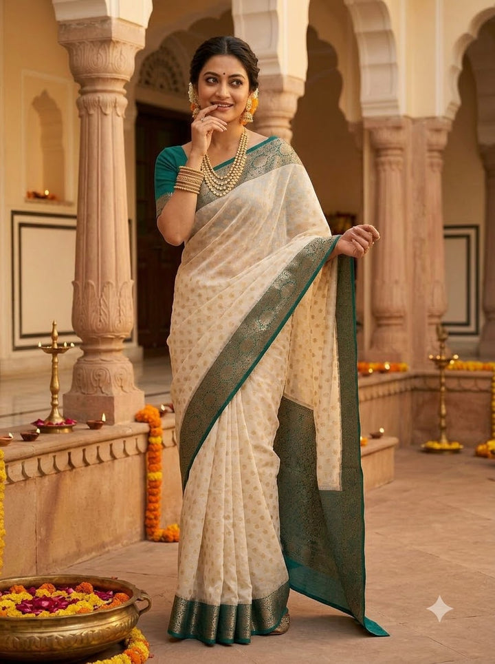 Deepavali Shringar- Banarasi Semi Georgette Soft Silk  Saree
