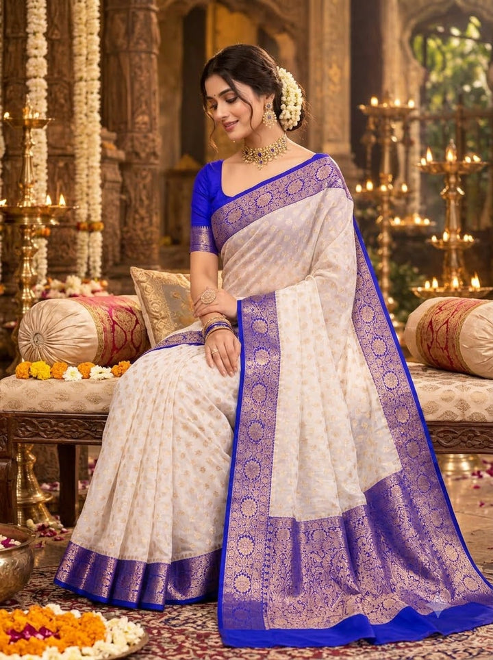 Deepavali Shringar- Banarasi Semi Georgette Soft Silk  Saree