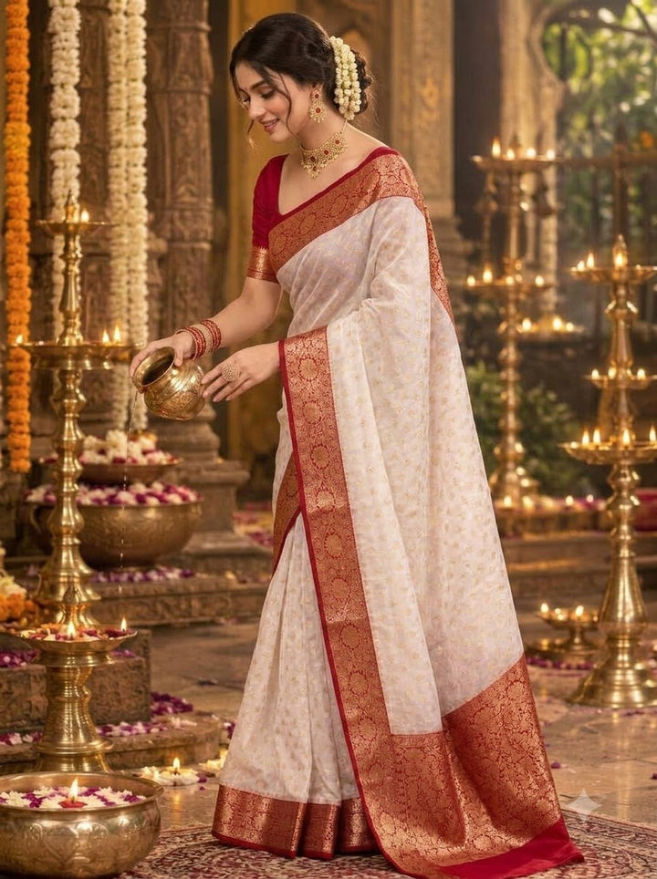 Deepavali Shringar- Banarasi Semi Georgette Soft Silk  Saree