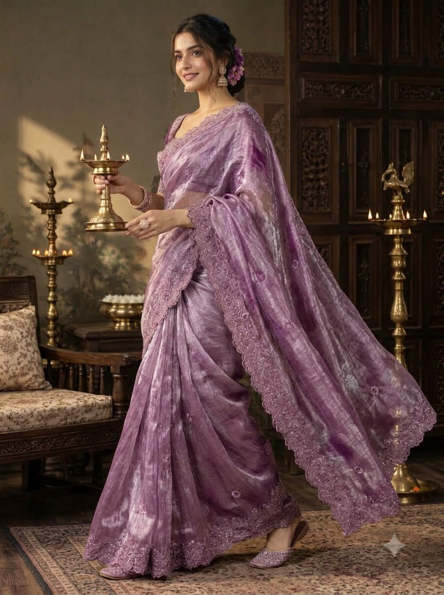 Traditional Heart Fancy Silk Saree