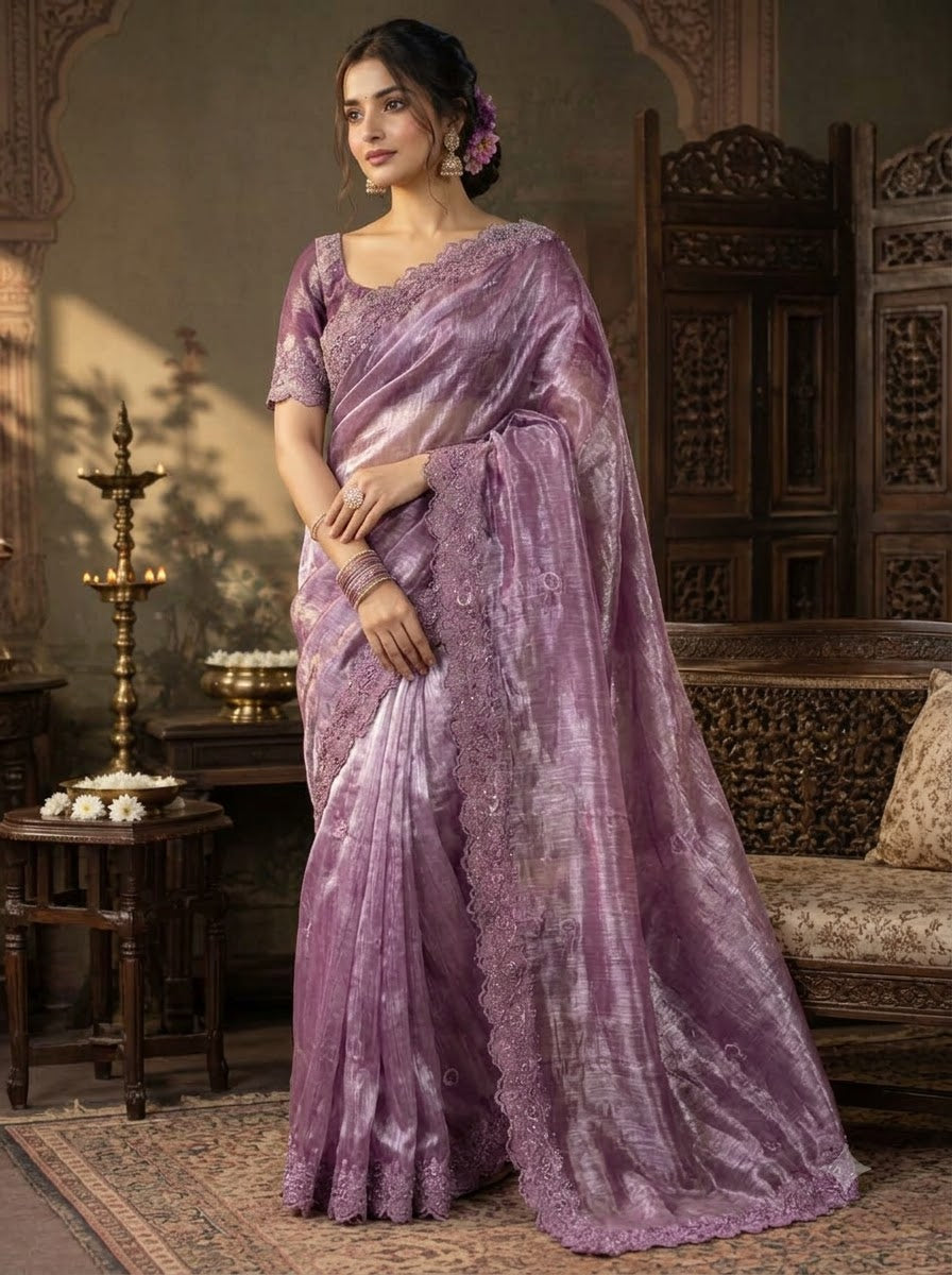 Traditional Heart Fancy Silk Saree
