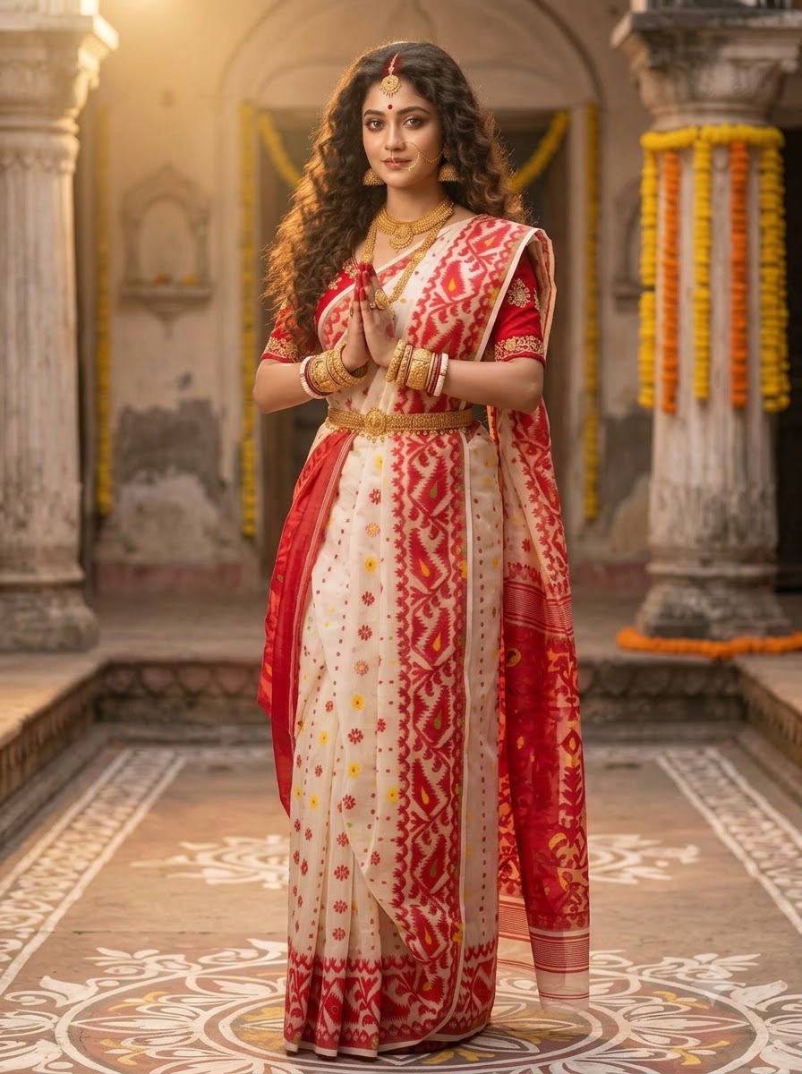 Gouri’s Grace Jamdani Saree