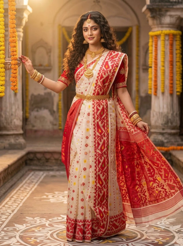 Gouri’s Grace Jamdani Saree