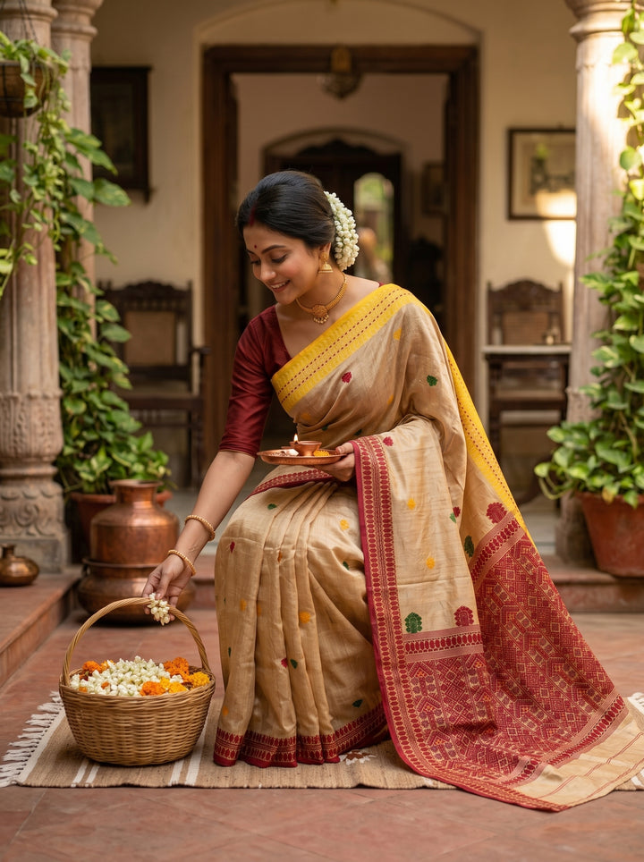 Style & Feel Gachi Tussar Saree