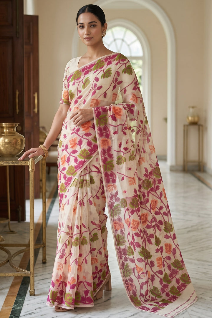 Sheser Kabita Dhakai Jamdani Saree