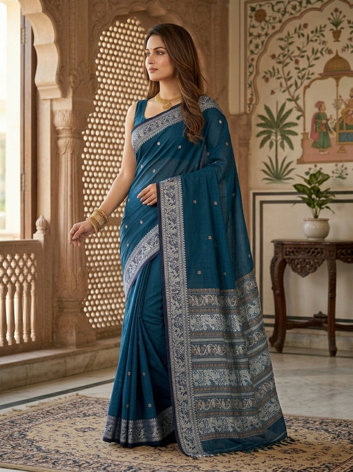 Ethereal Epics Cotton Baluchari Saree